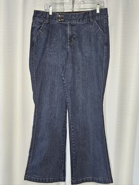 Lane Bryant hi rise flare medium wash flare jeans with Tighter Tummy Technology
